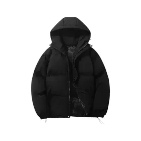 Insulated Men's Puffer Jacket with Adjustable Hood