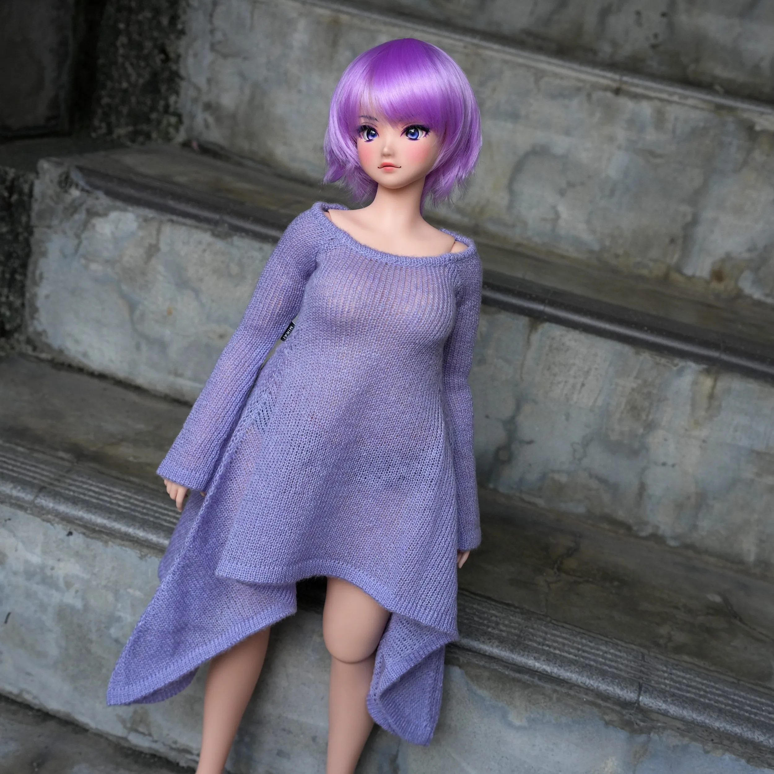 Irregular Hem Sweater (Lavender)