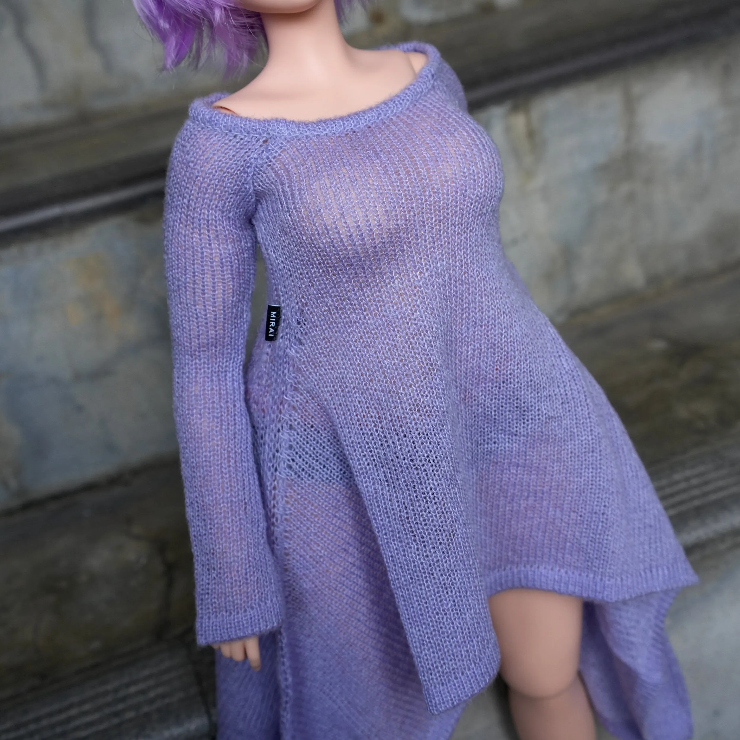 Irregular Hem Sweater (Lavender)