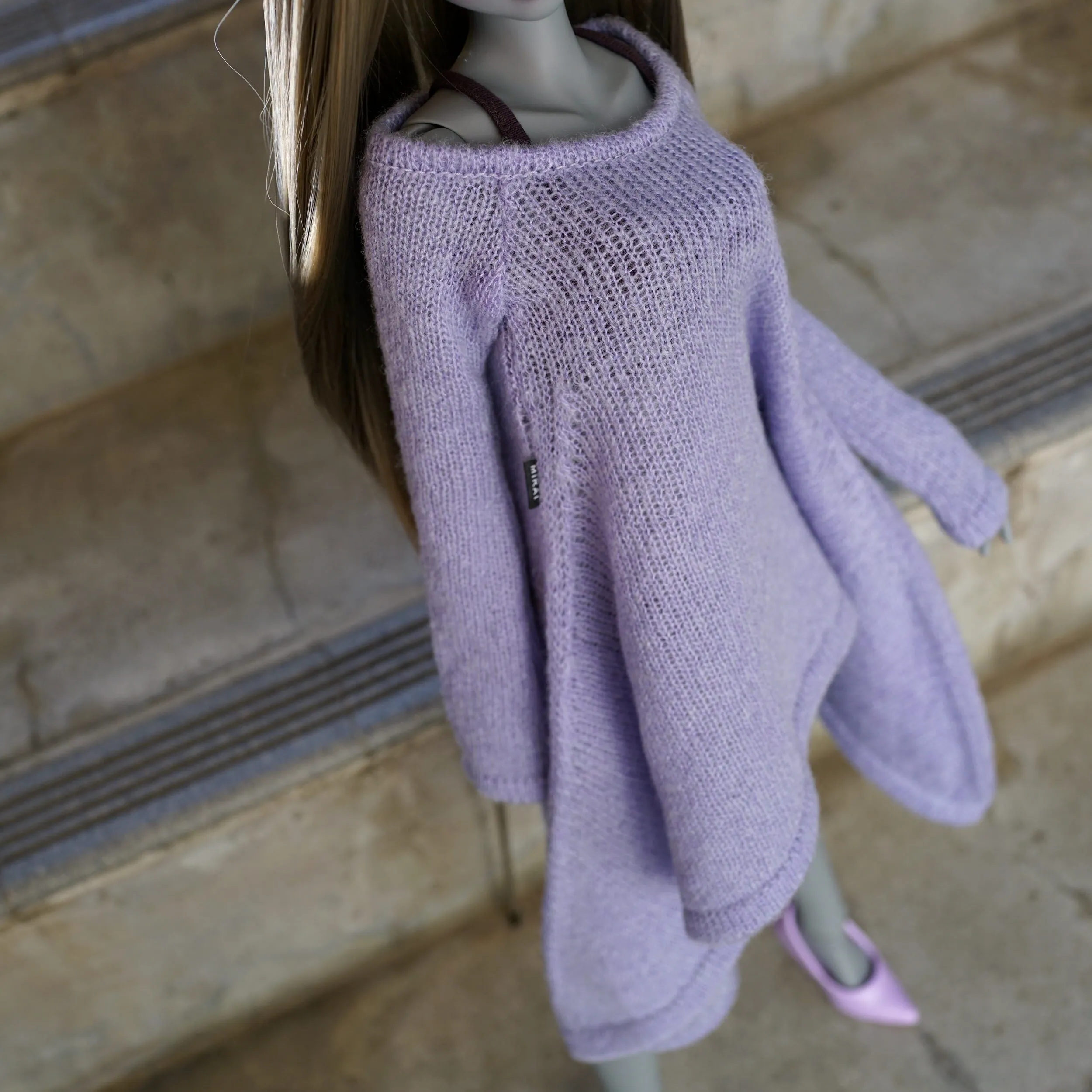 Irregular Hem Sweater (Lavender)