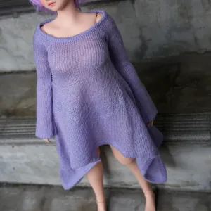 Irregular Hem Sweater (Lavender)