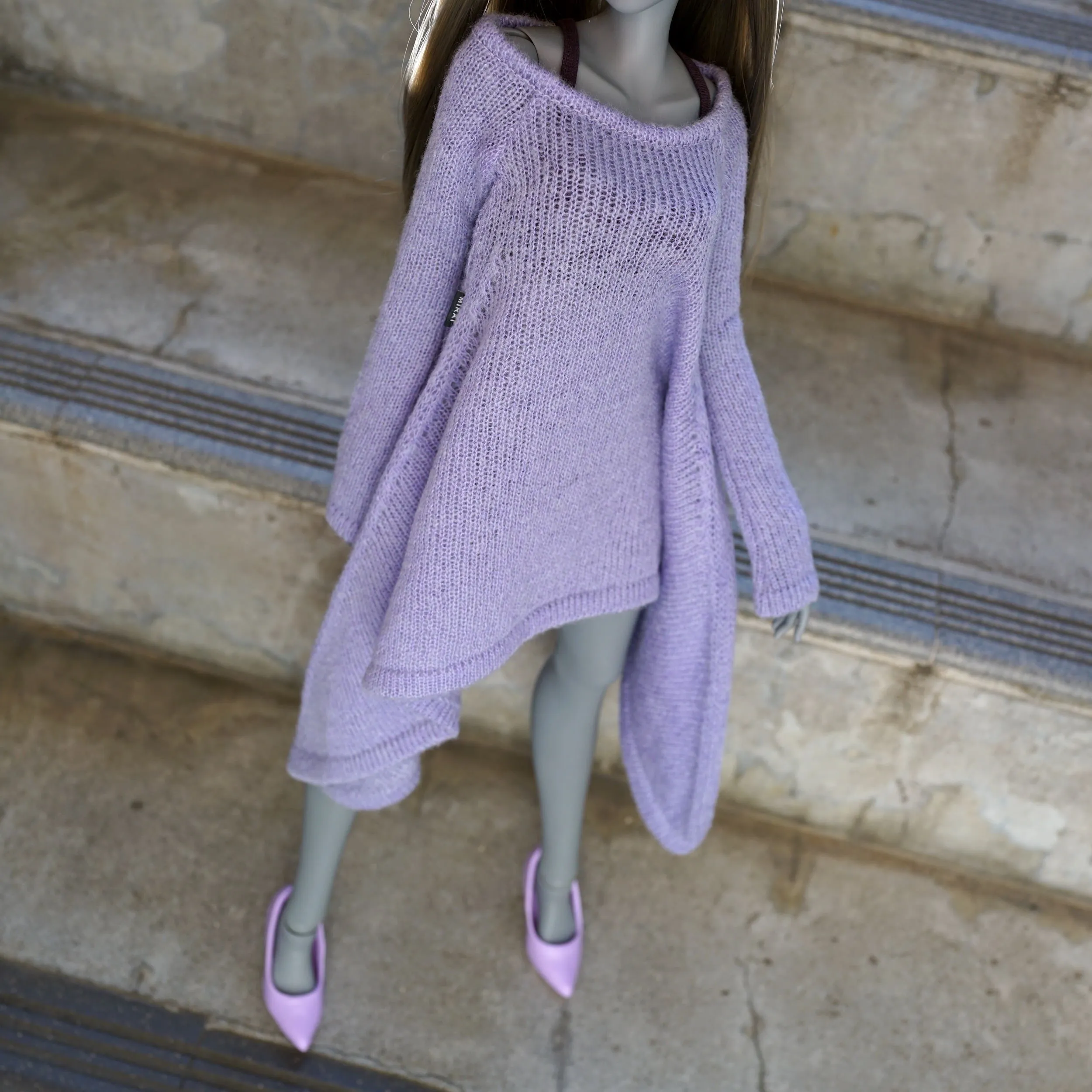 Irregular Hem Sweater (Lavender)