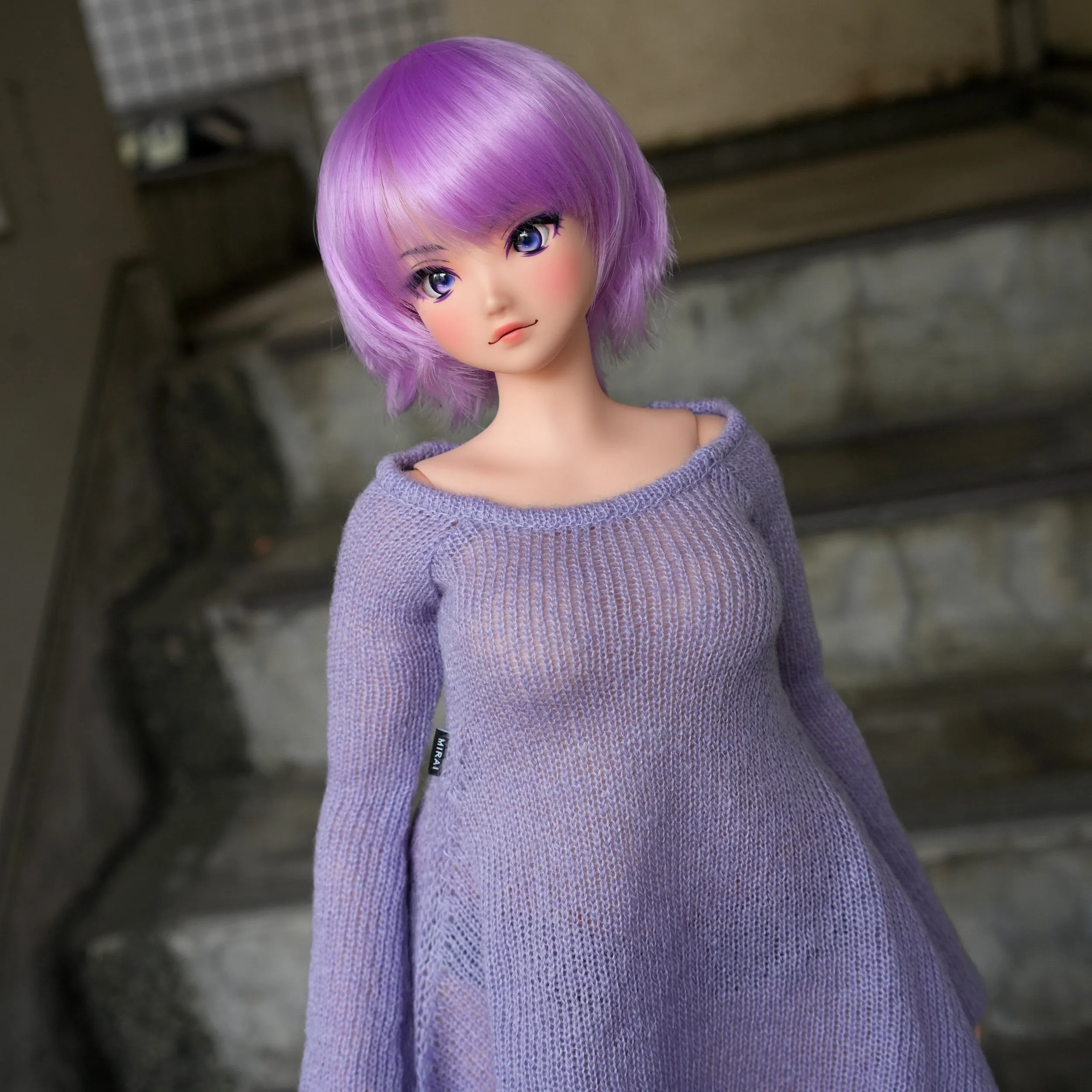 Irregular Hem Sweater (Lavender)