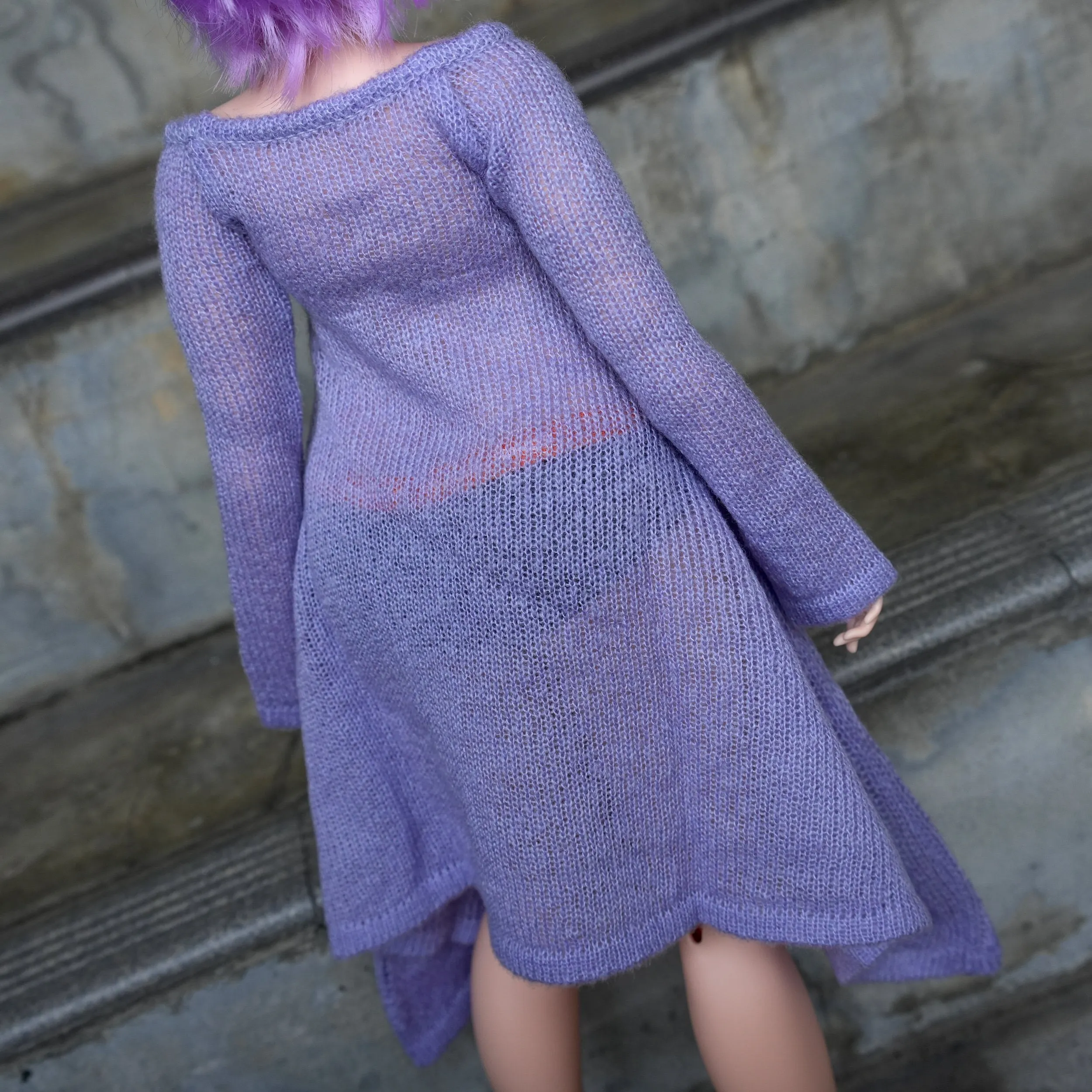 Irregular Hem Sweater (Lavender)