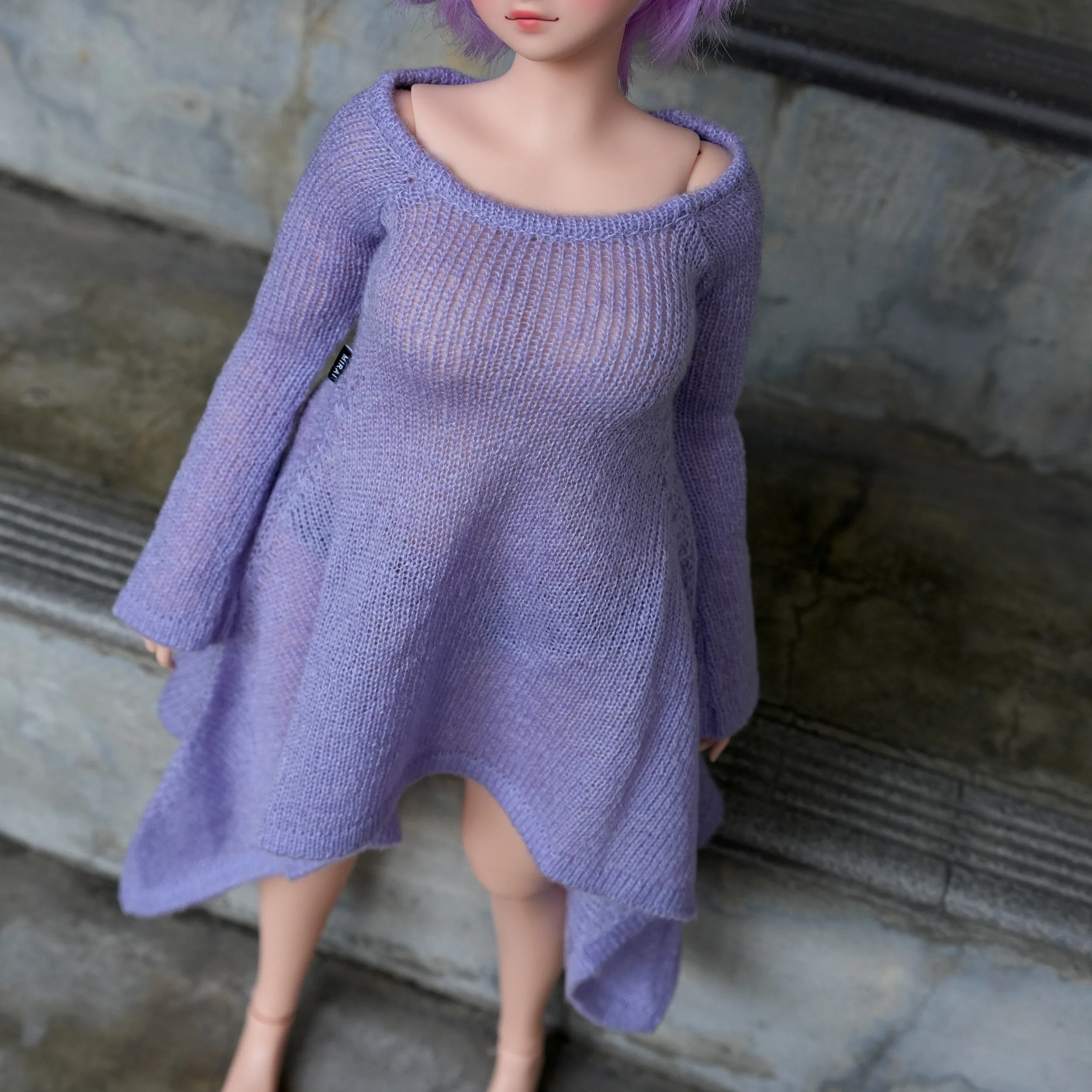 Irregular Hem Sweater (Lavender)