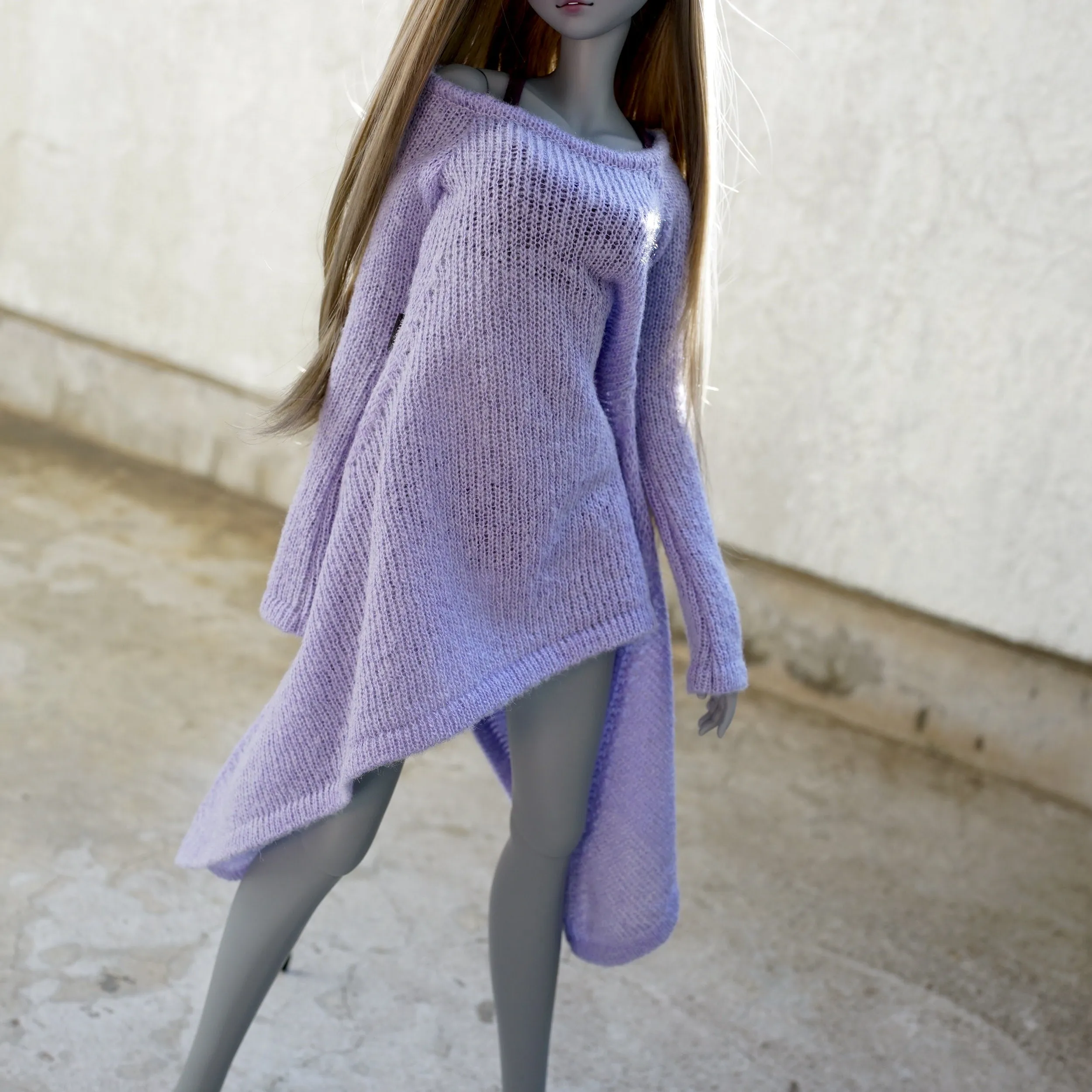 Irregular Hem Sweater (Lavender)