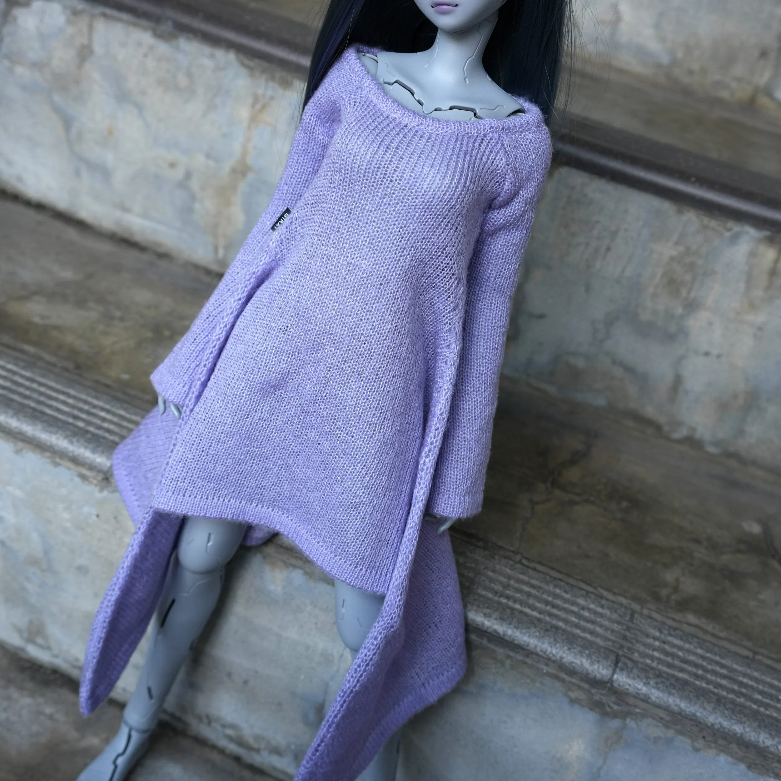 Irregular Hem Sweater (Lavender)