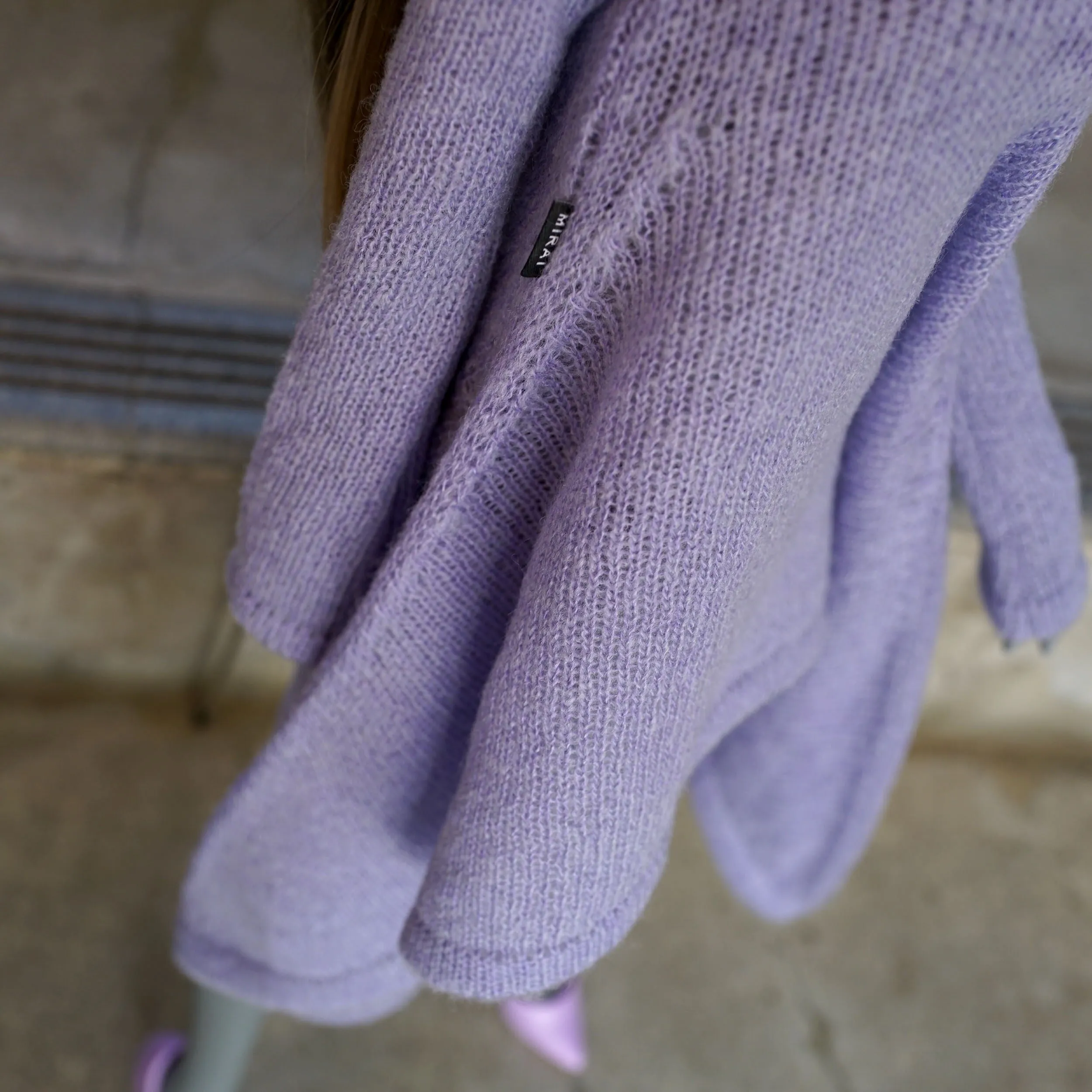 Irregular Hem Sweater (Lavender)