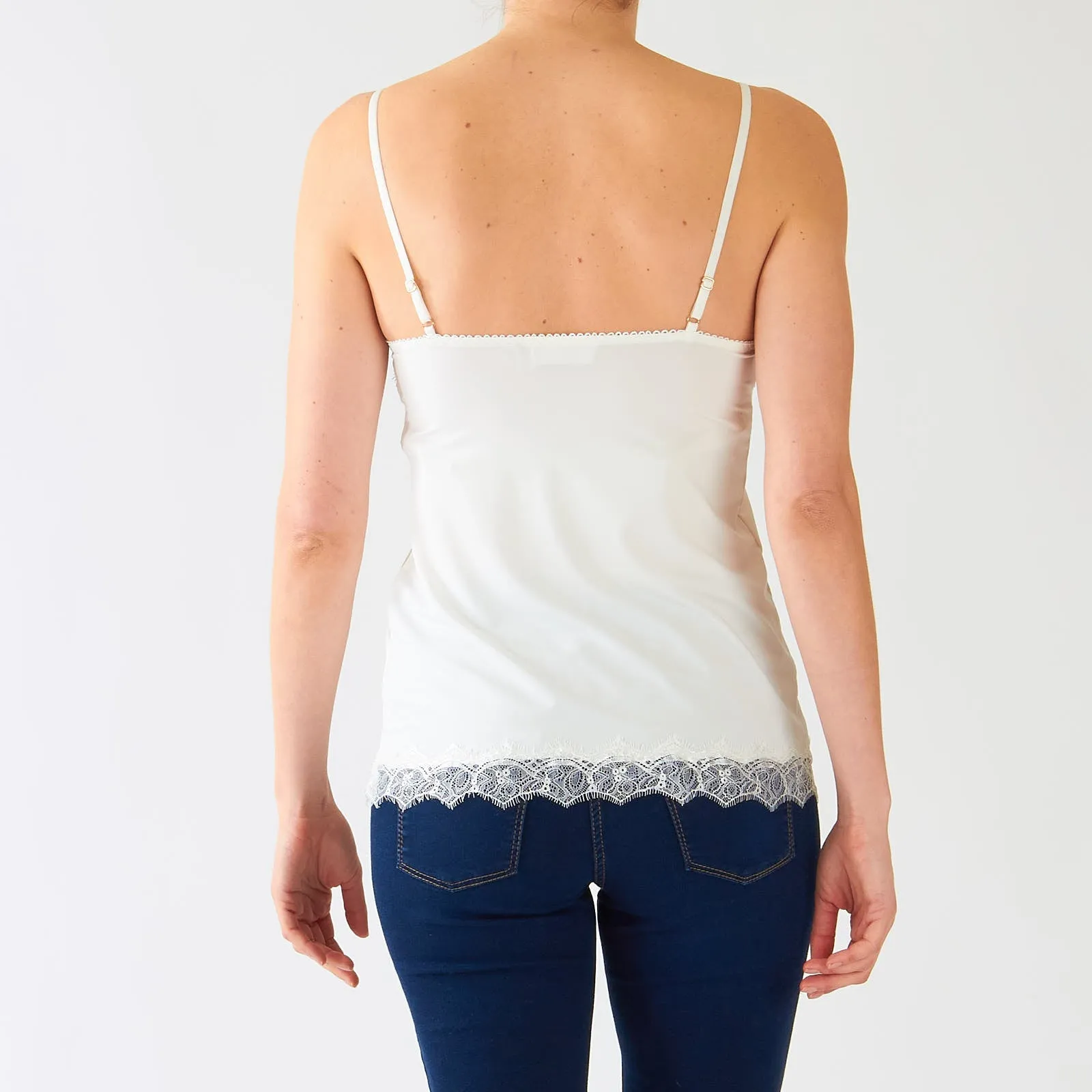 Ivory Billie Lace Trim Cami