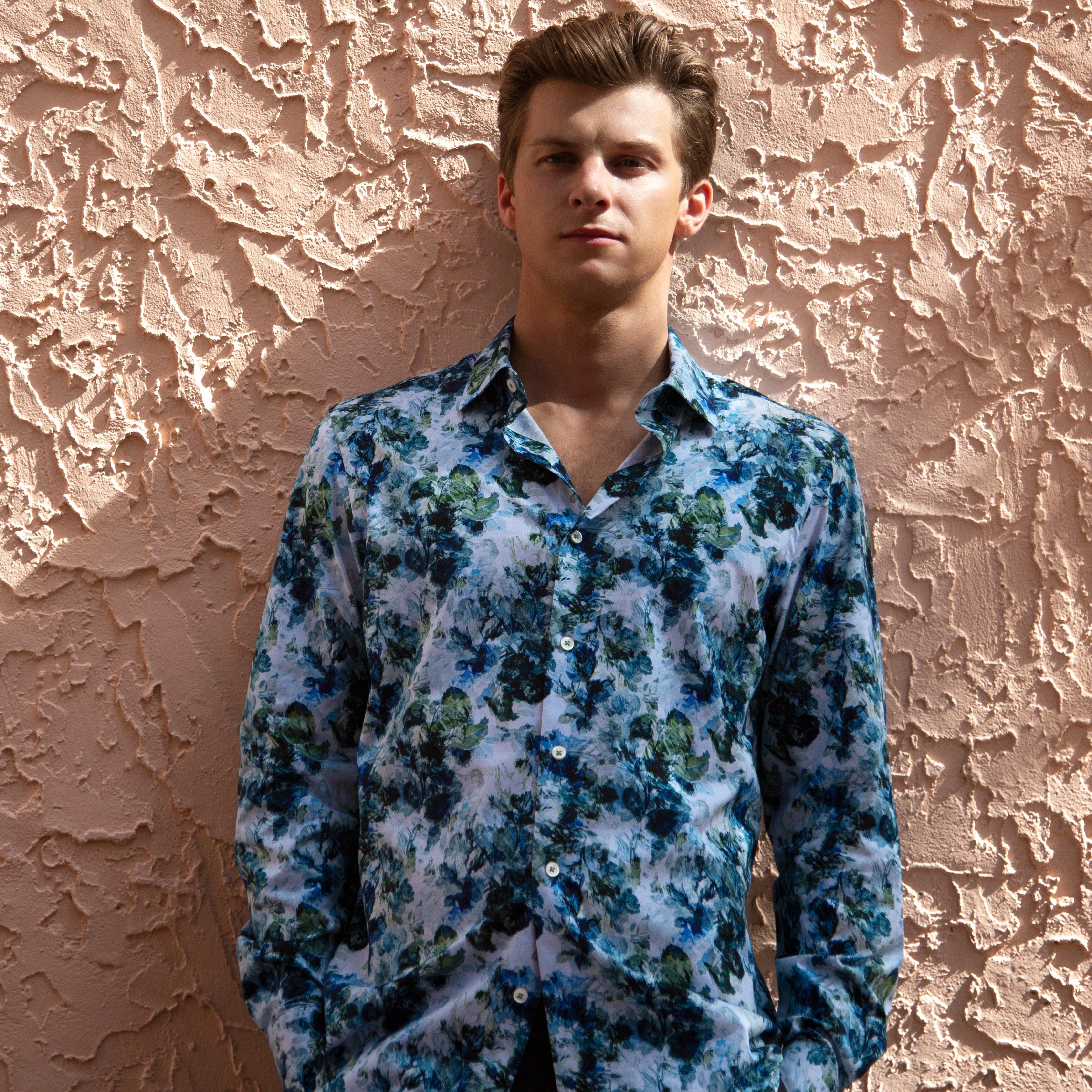 James Aquarelle Leaf Print OoohCotton Shirt