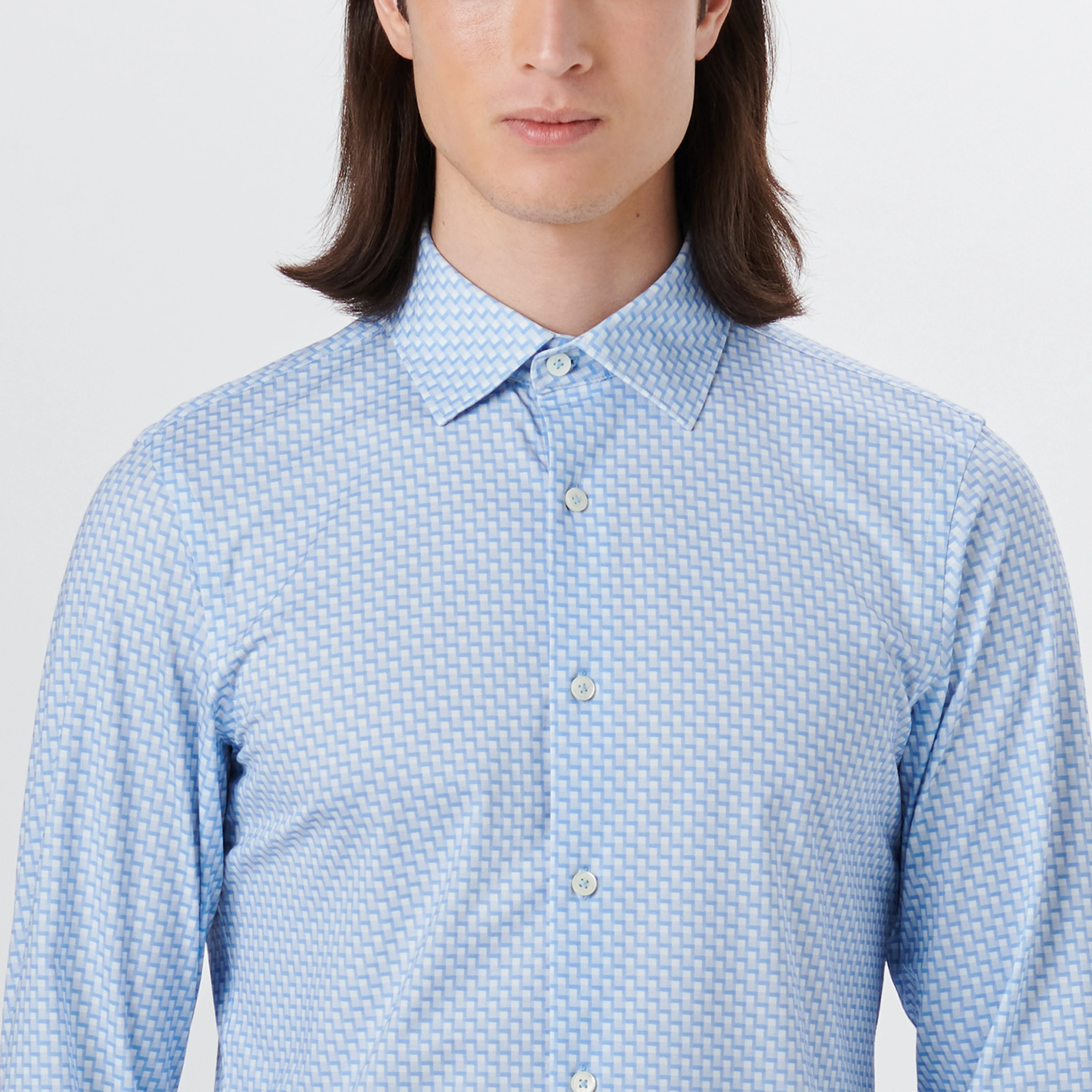 JAMES Half Drop Check OoohCotton Shirt