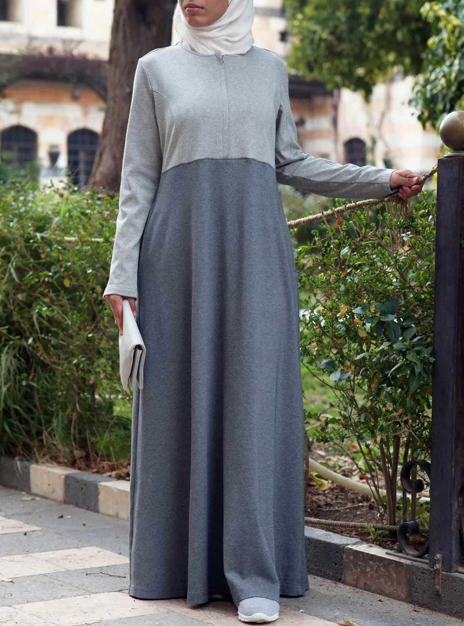 Jersey Zipped Maxi Dress