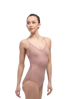 Kayla Cross-Back Camisole Leotard (Café au Lait)