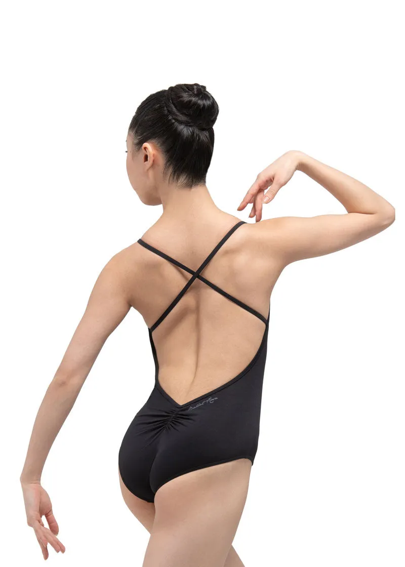 Kayla Cross-Back Camisole Leotard (Noir)