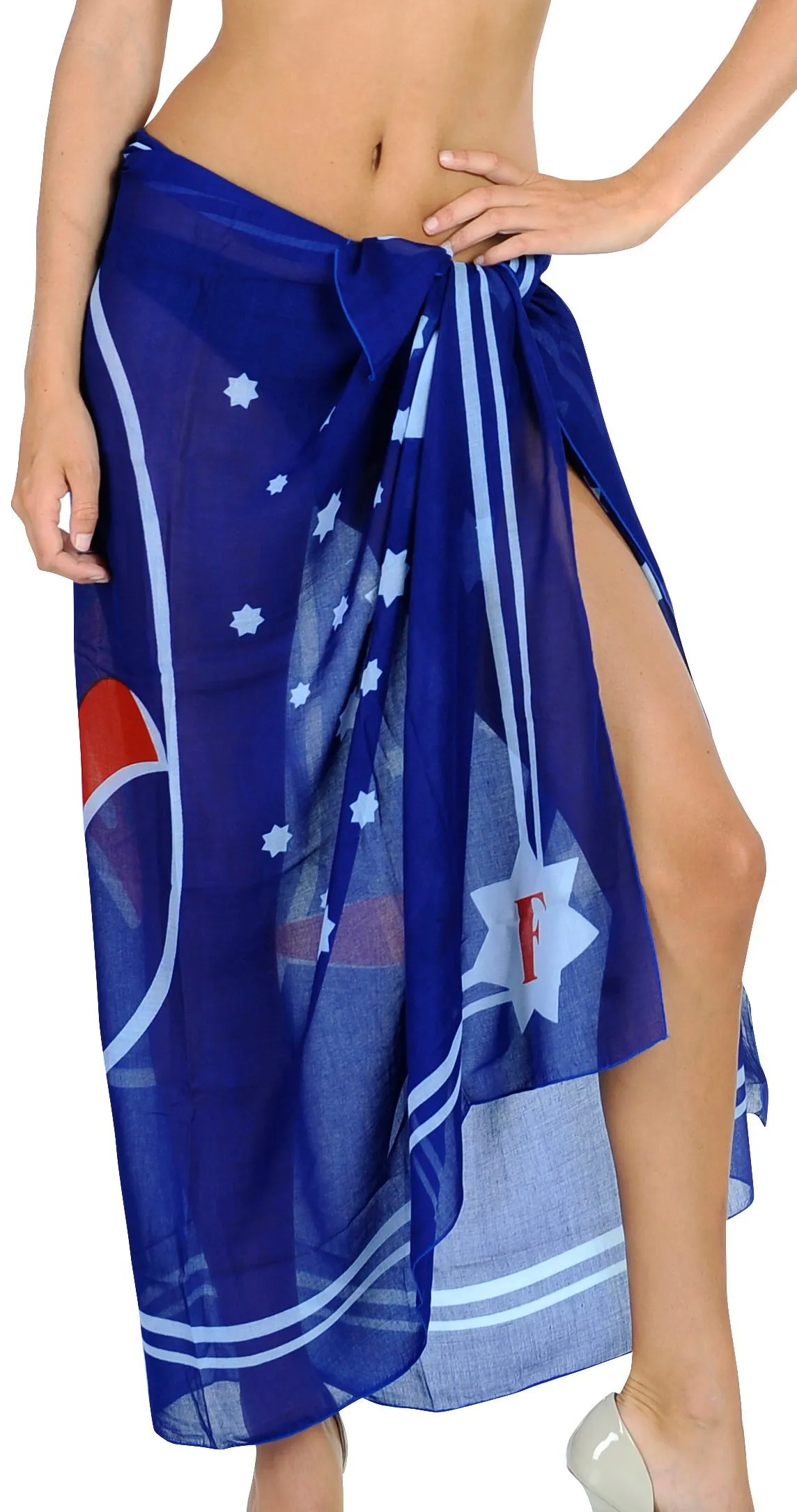 LA LEELA Women's Swimsuit Sarong Swimwear Cover-Up Wrap Skirt One Size Blue_E592