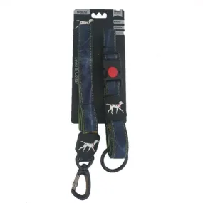 Large Pet Lead & Collar Set - Green & Denim