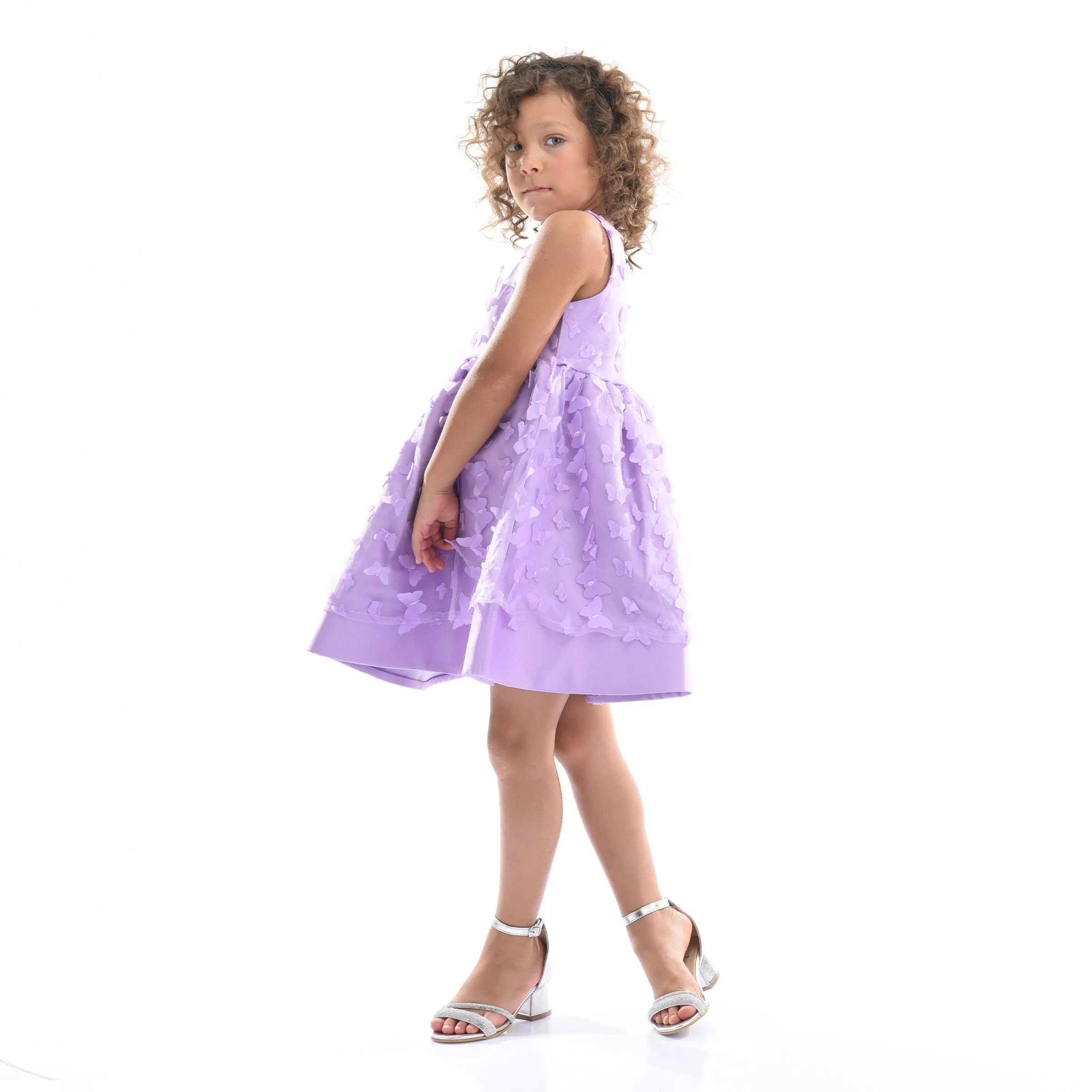 Lavender Mariposa Tulle Dress