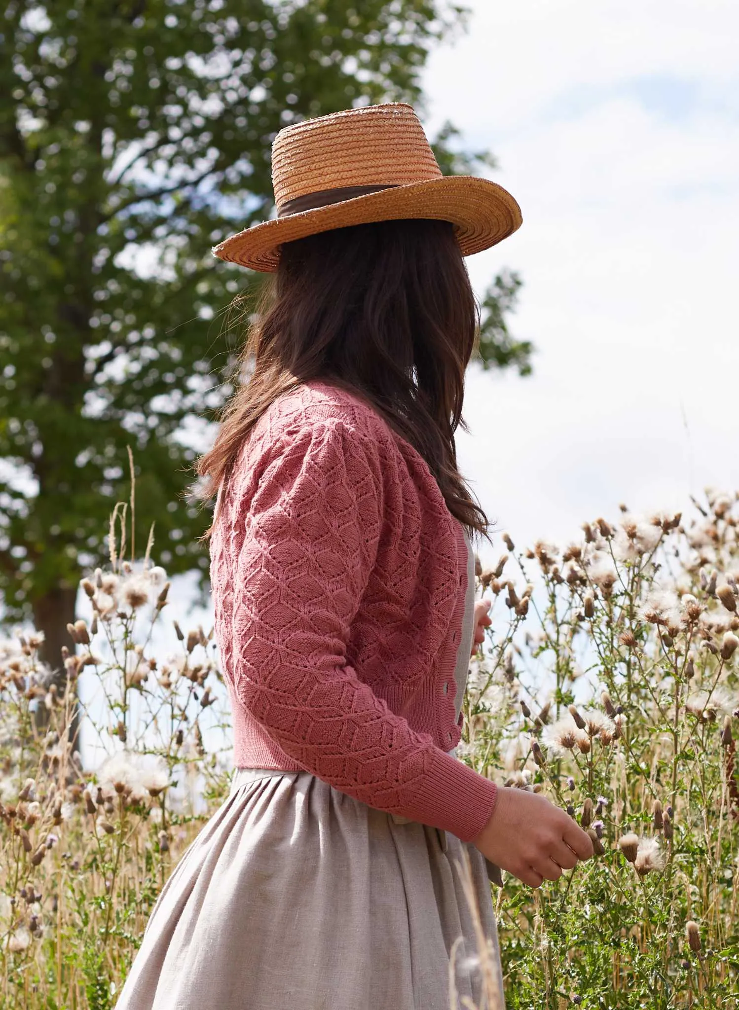 Leah Cardigan - Rose Basket Knit