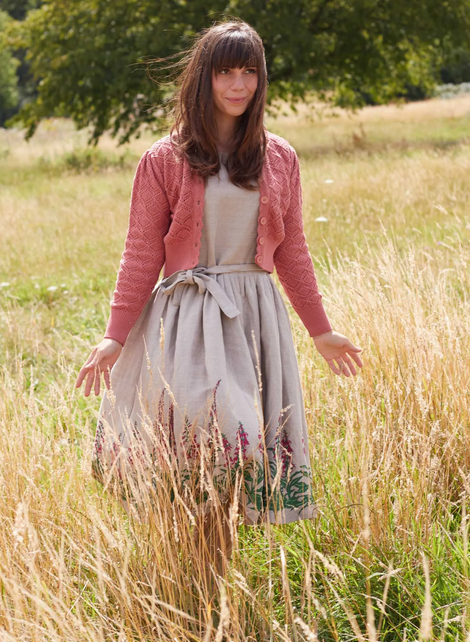 Leah Cardigan - Rose Basket Knit