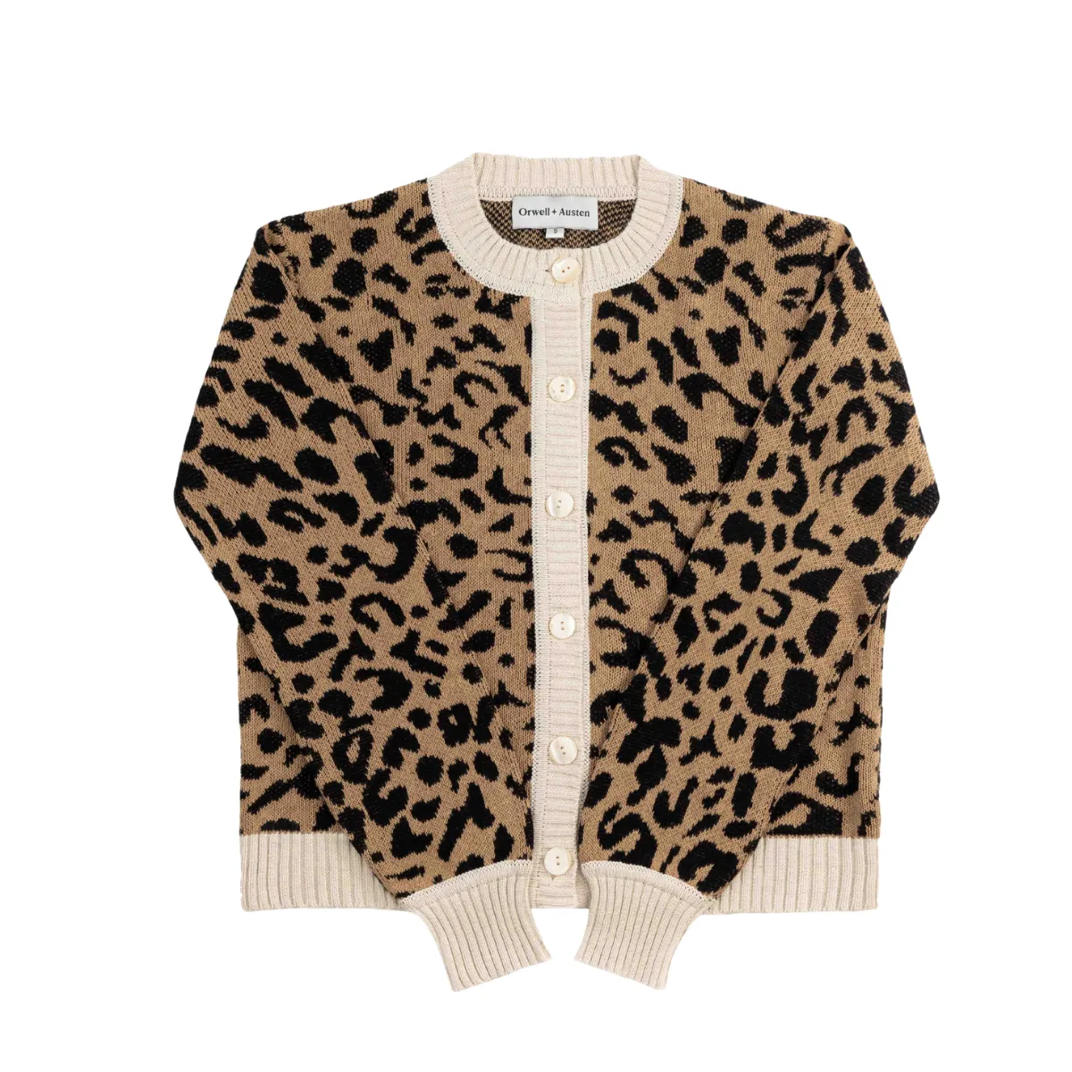 Leopard Print Cotton Cardigan