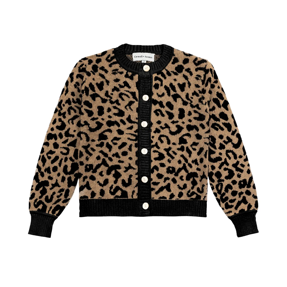 Leopard Print Cotton Cardigan