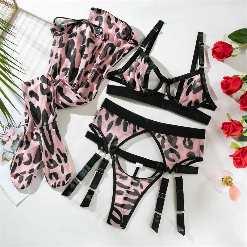 Level-Up Leopard Lingerie Set