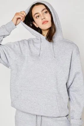 Light Heather Grey // GiGi Boyfriend Fit Fleece Hoodie Pullover