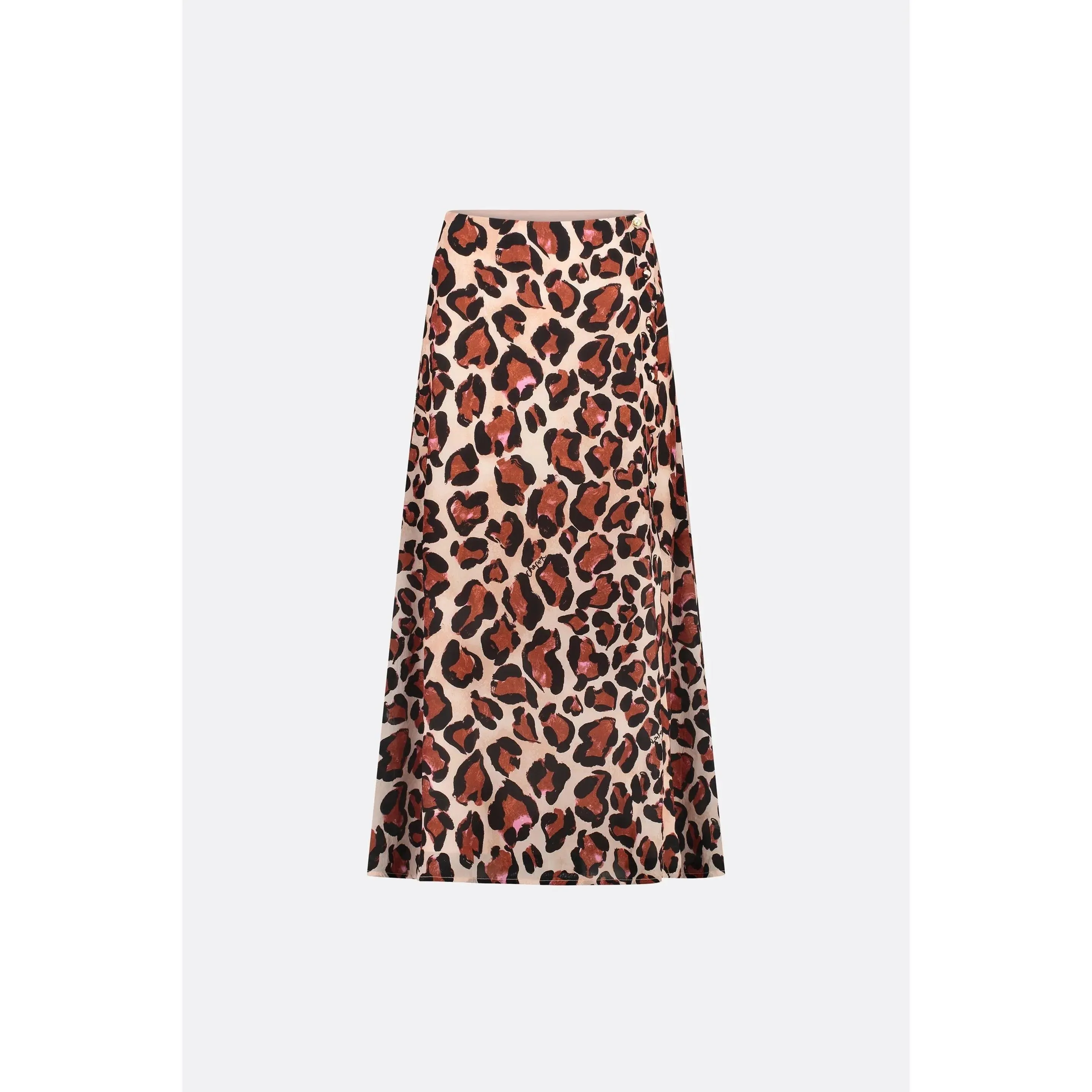 Lila Midi Leopard Queen Skirt Leopard Black