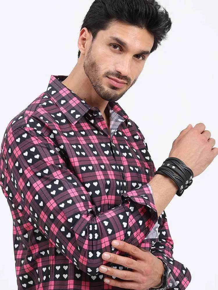 Love Checks Printed Full Sleeve Shirt