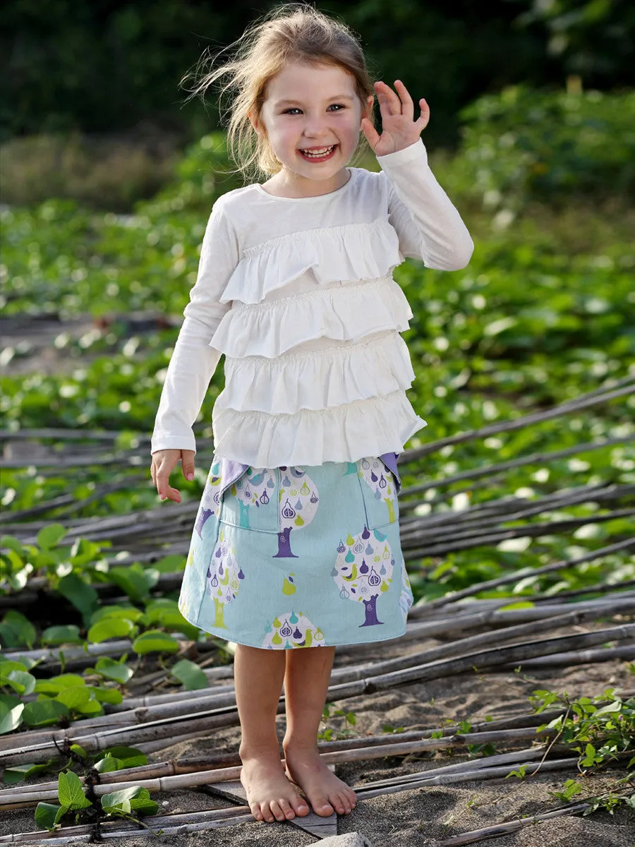 MADISON - Girls Reversible Wrap Skirt Sewing Pattern