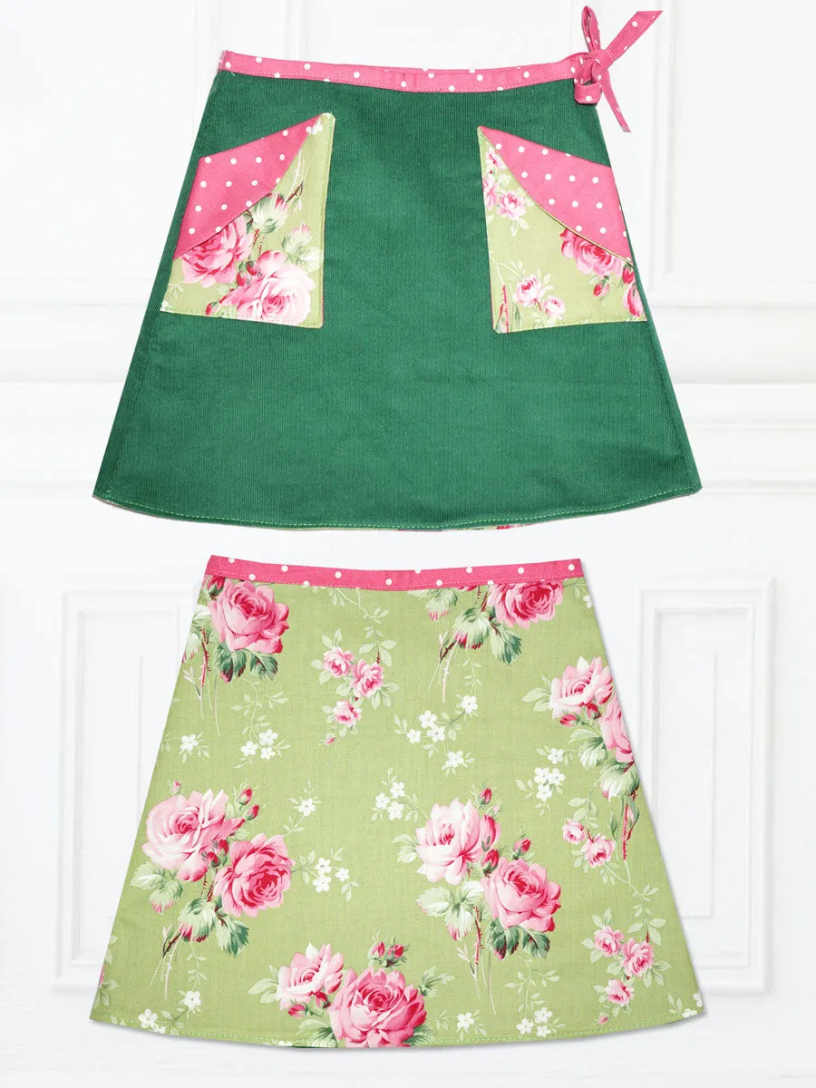 MADISON - Girls Reversible Wrap Skirt Sewing Pattern