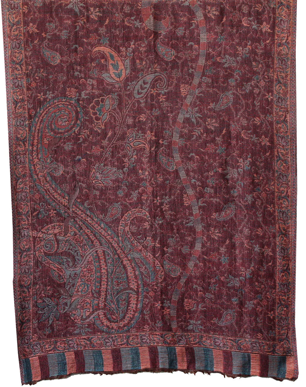 Maple Clothing  India Scarves Shawls Wool Wrap Paisley Gift (84 x 30 inches)