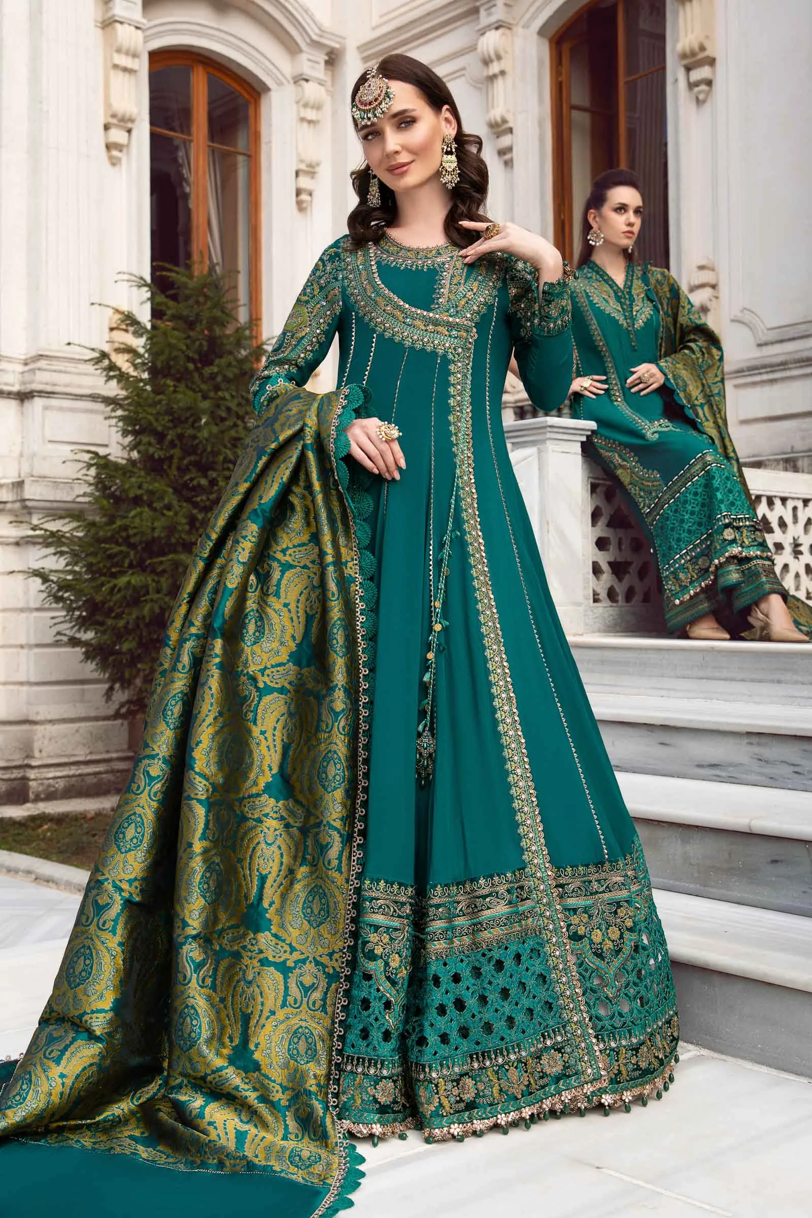 MARIA.B Linen Winter Collection – Emerald Green DL-1107