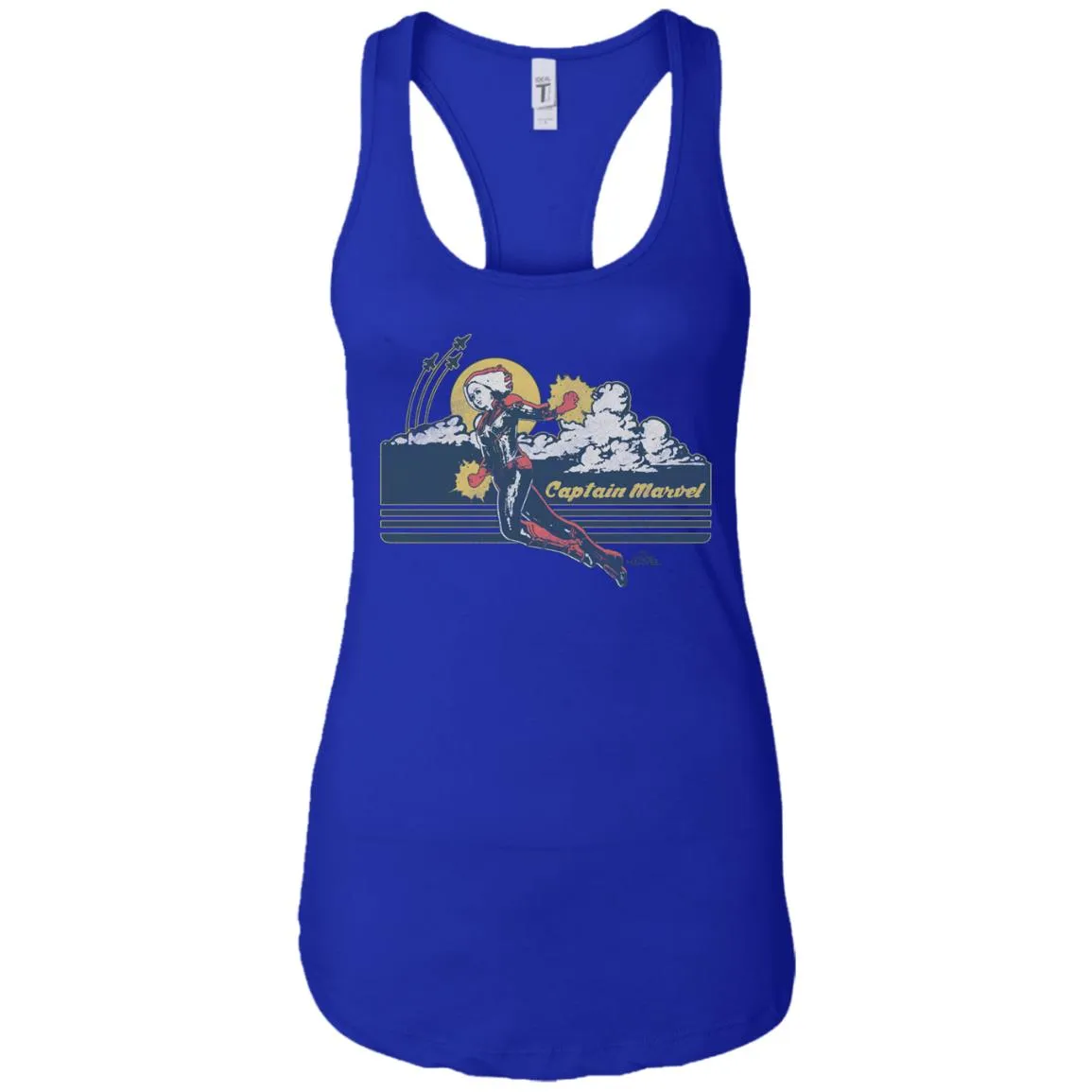 Marvel Captain Marvel Flight Clouds Vintage Women Tank Top