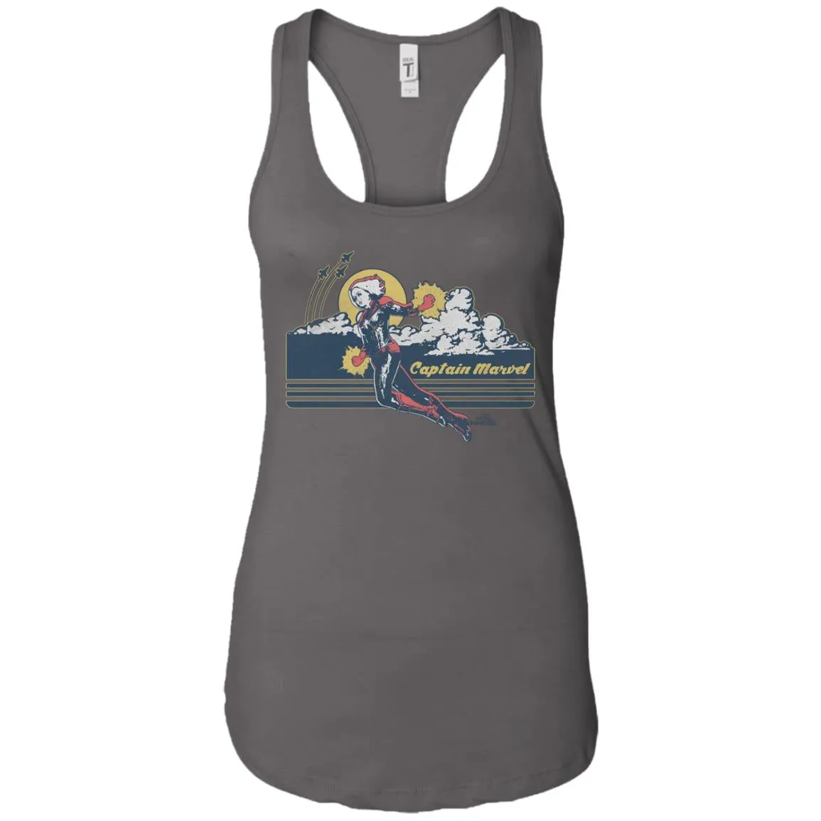 Marvel Captain Marvel Flight Clouds Vintage Women Tank Top