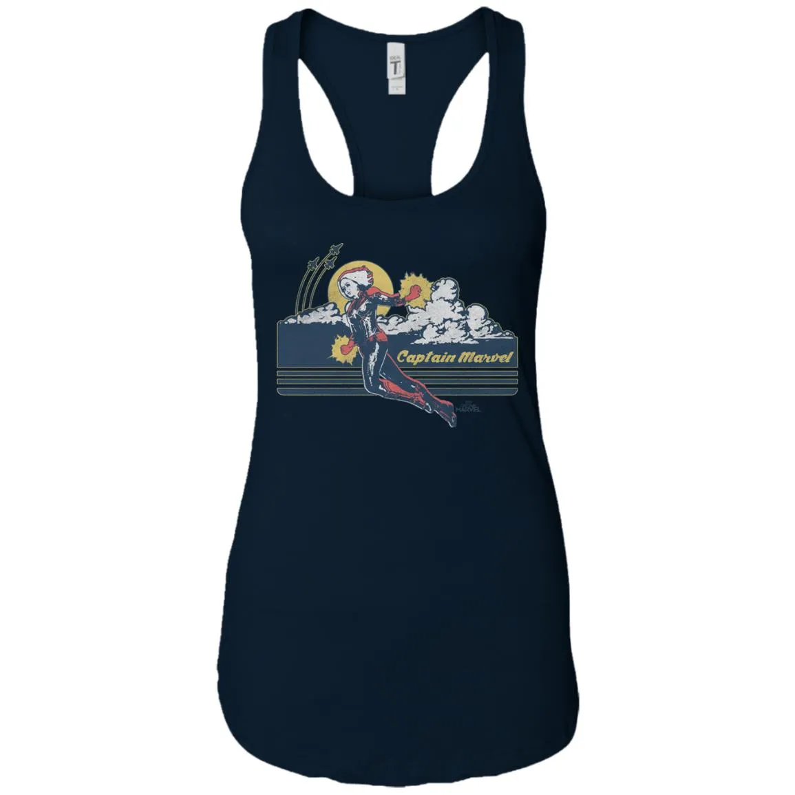 Marvel Captain Marvel Flight Clouds Vintage Women Tank Top