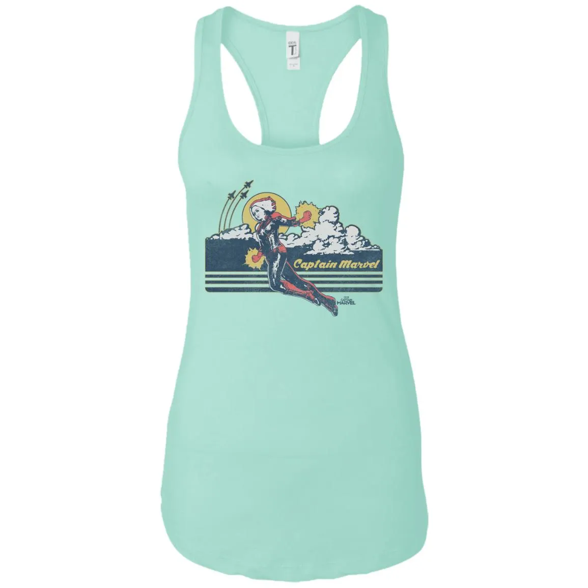 Marvel Captain Marvel Flight Clouds Vintage Women Tank Top