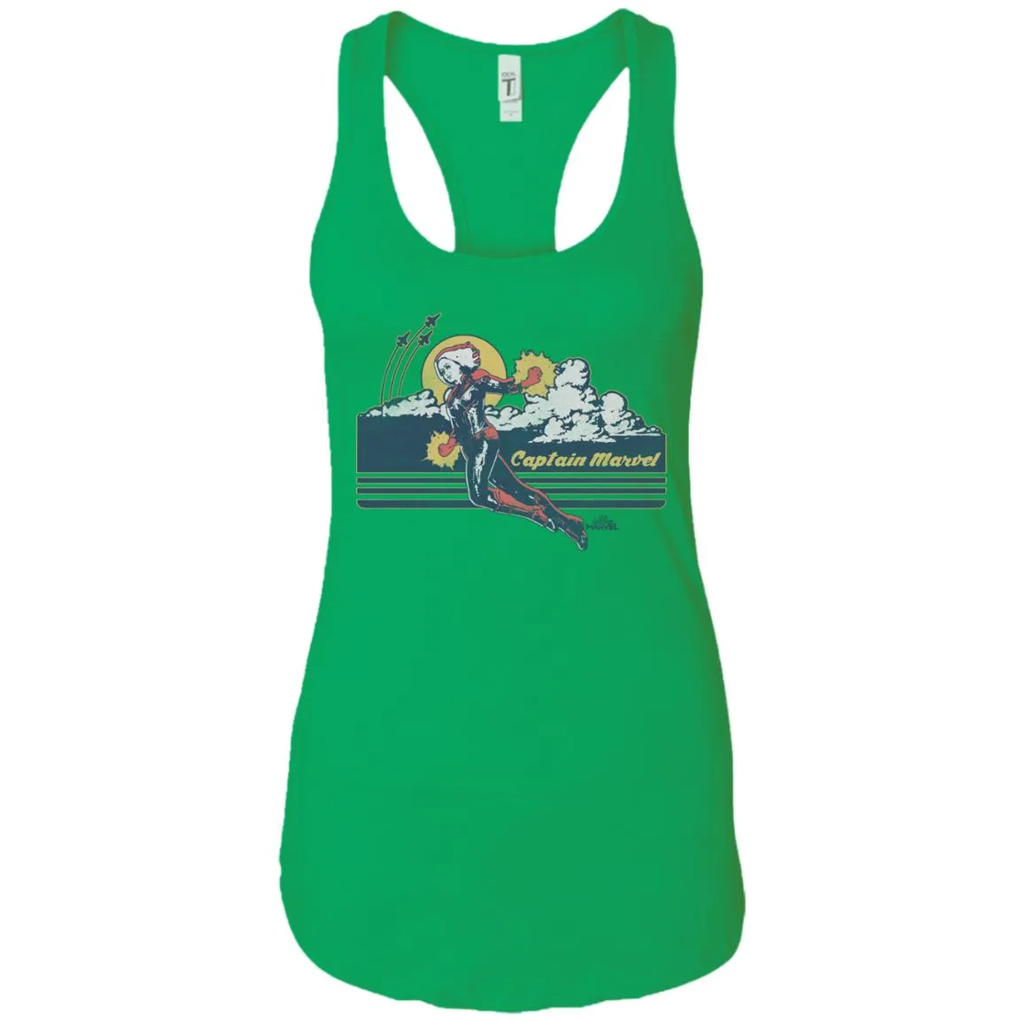 Marvel Captain Marvel Flight Clouds Vintage Women Tank Top