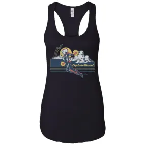 Marvel Captain Marvel Flight Clouds Vintage Women Tank Top