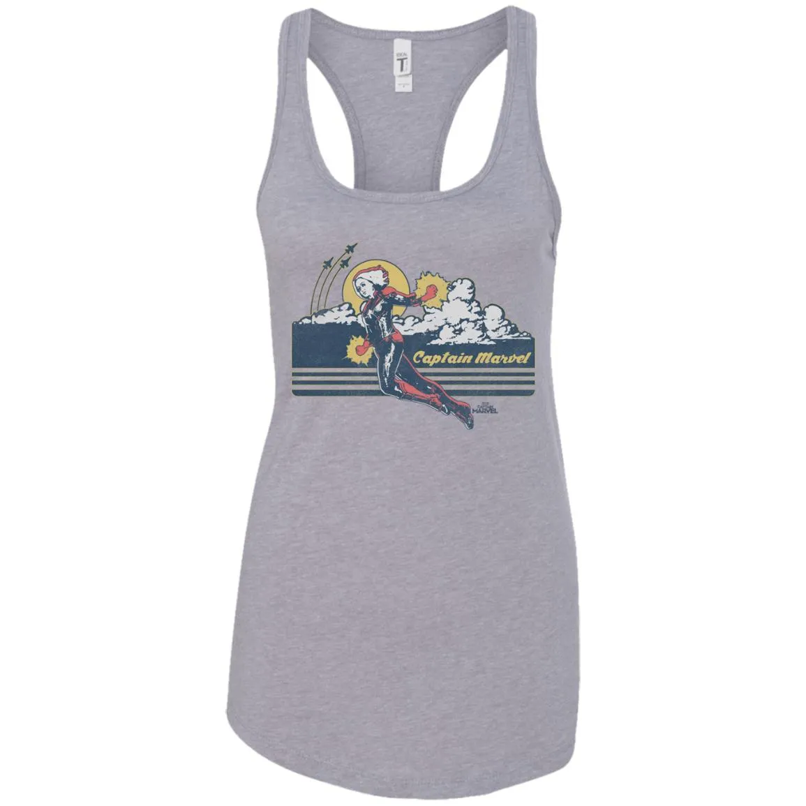 Marvel Captain Marvel Flight Clouds Vintage Women Tank Top