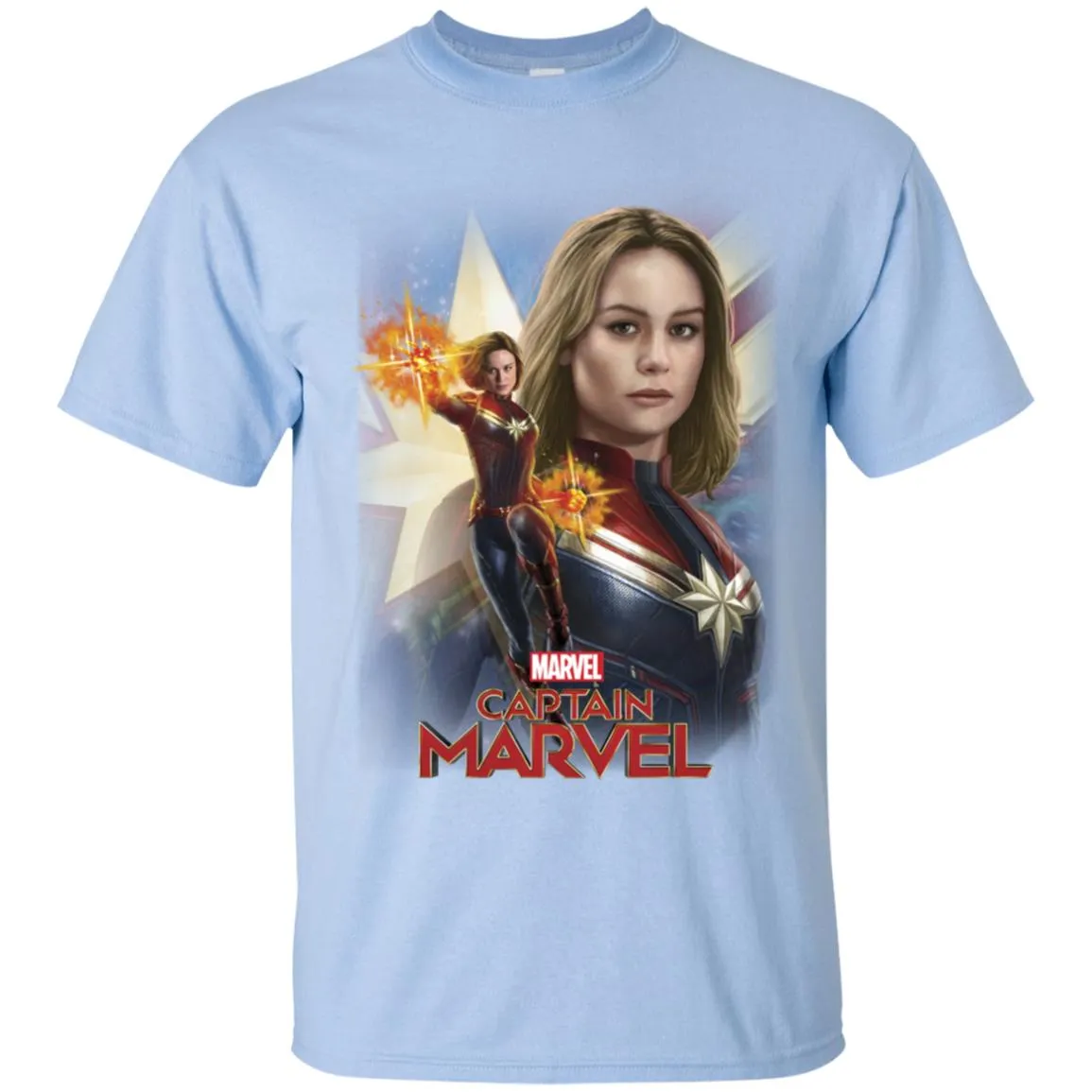 Marvel Captain Marvel Powers Portrait Men Cotton T-Shirt