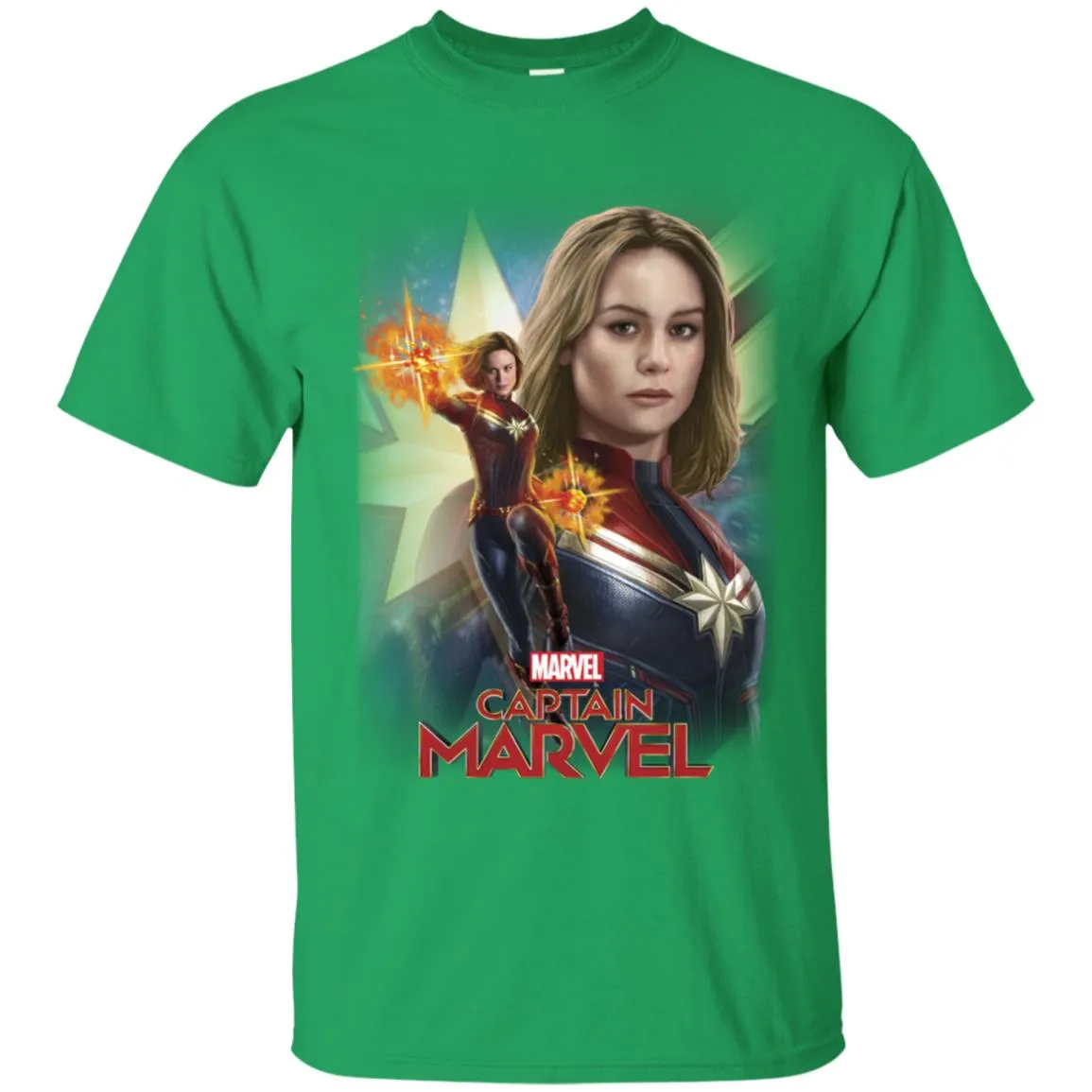 Marvel Captain Marvel Powers Portrait Men Cotton T-Shirt