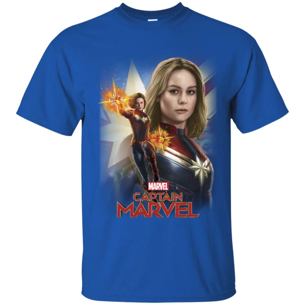 Marvel Captain Marvel Powers Portrait Men Cotton T-Shirt