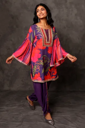 MASAKALI-Royal Purple & Pink Two Piece Set