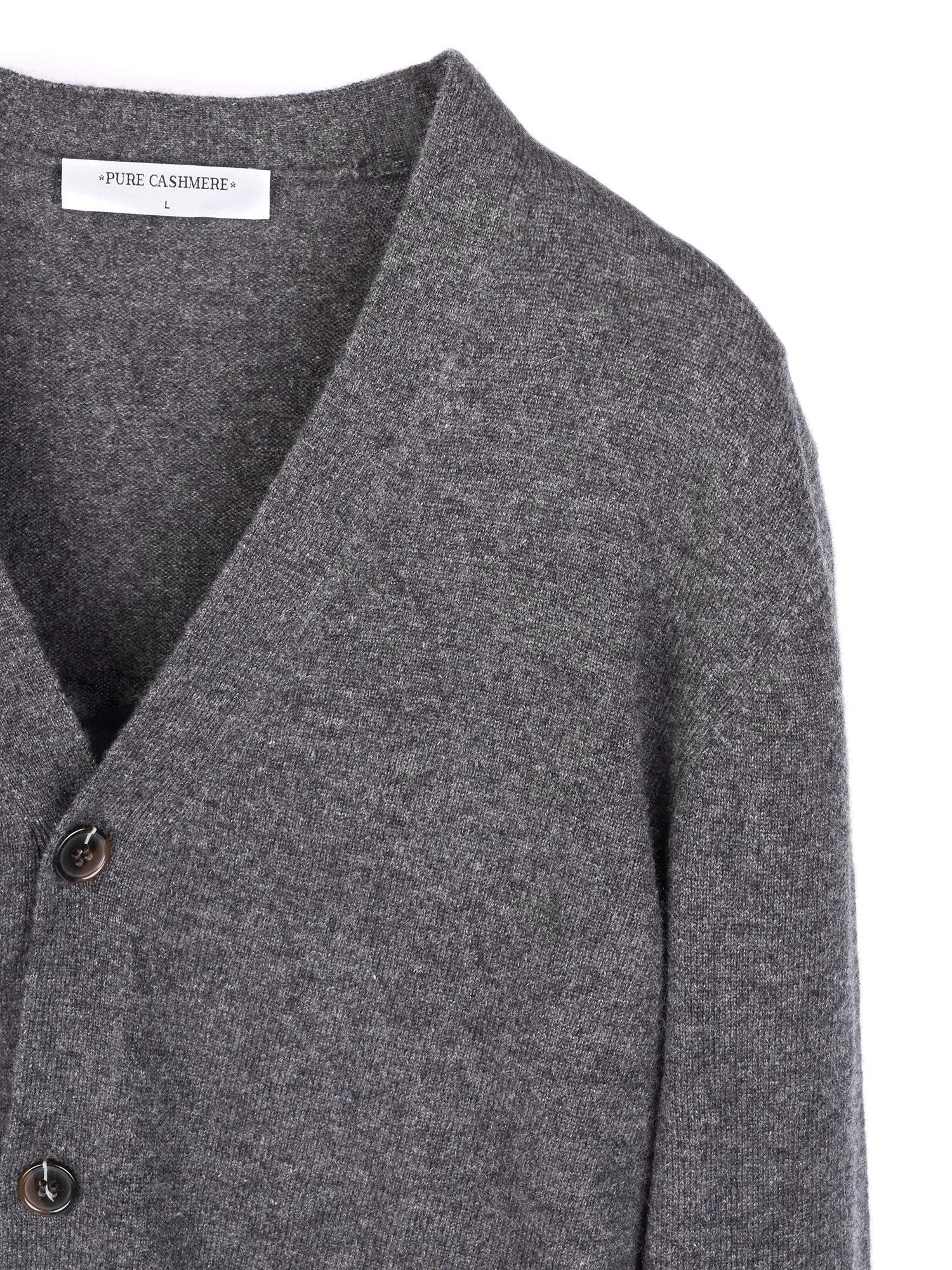 Men V-Neck Cardigan_Grey