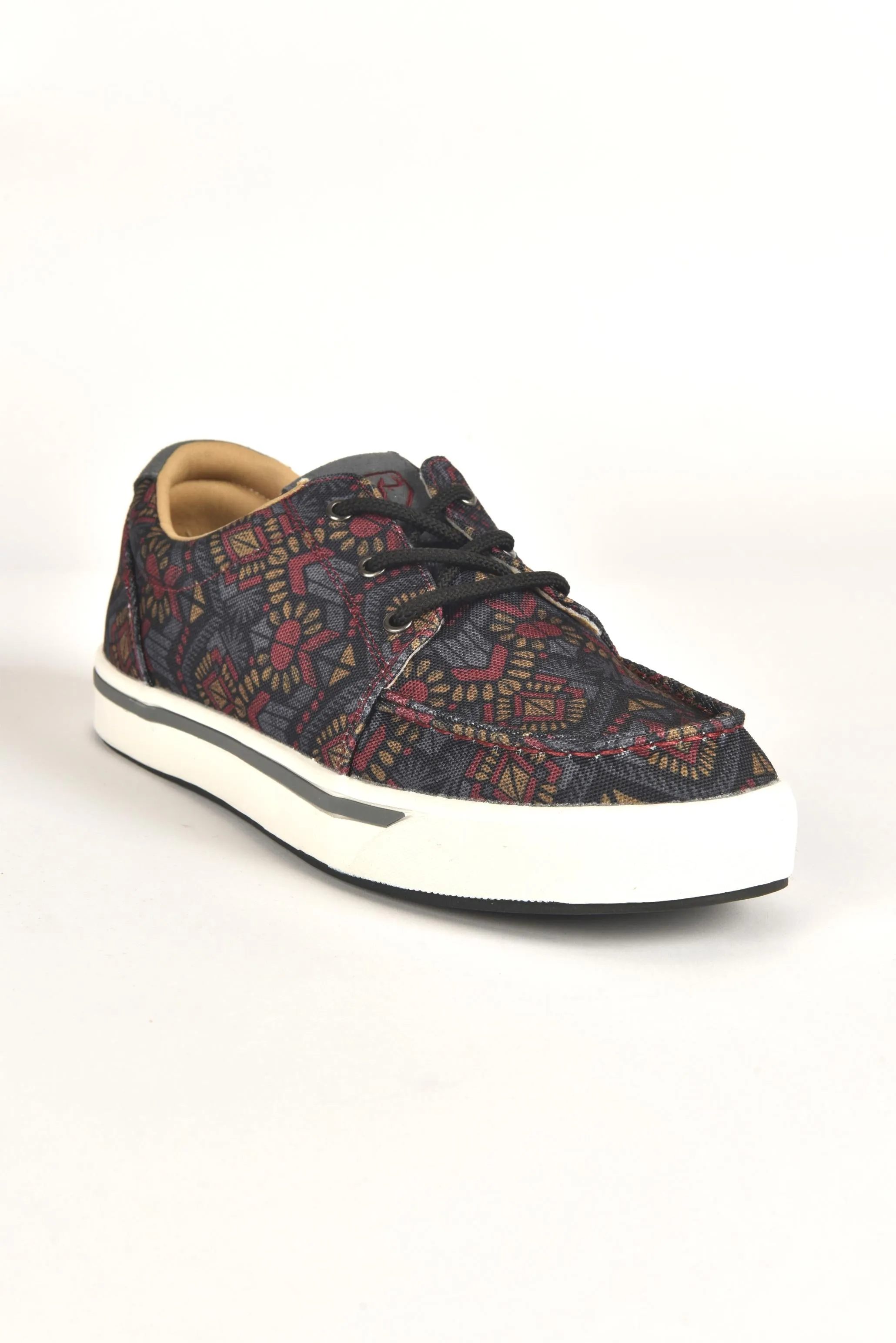 Mens Aztec Print Canvas Sneaker