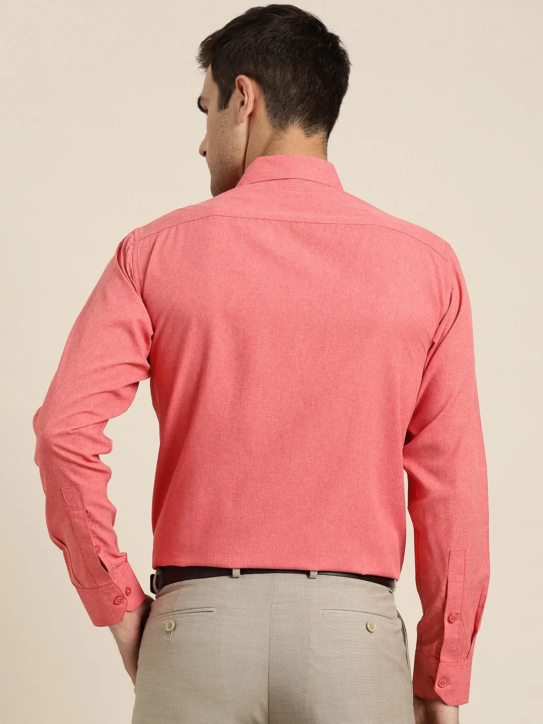 Men's Cotton Coral Casual Shirt