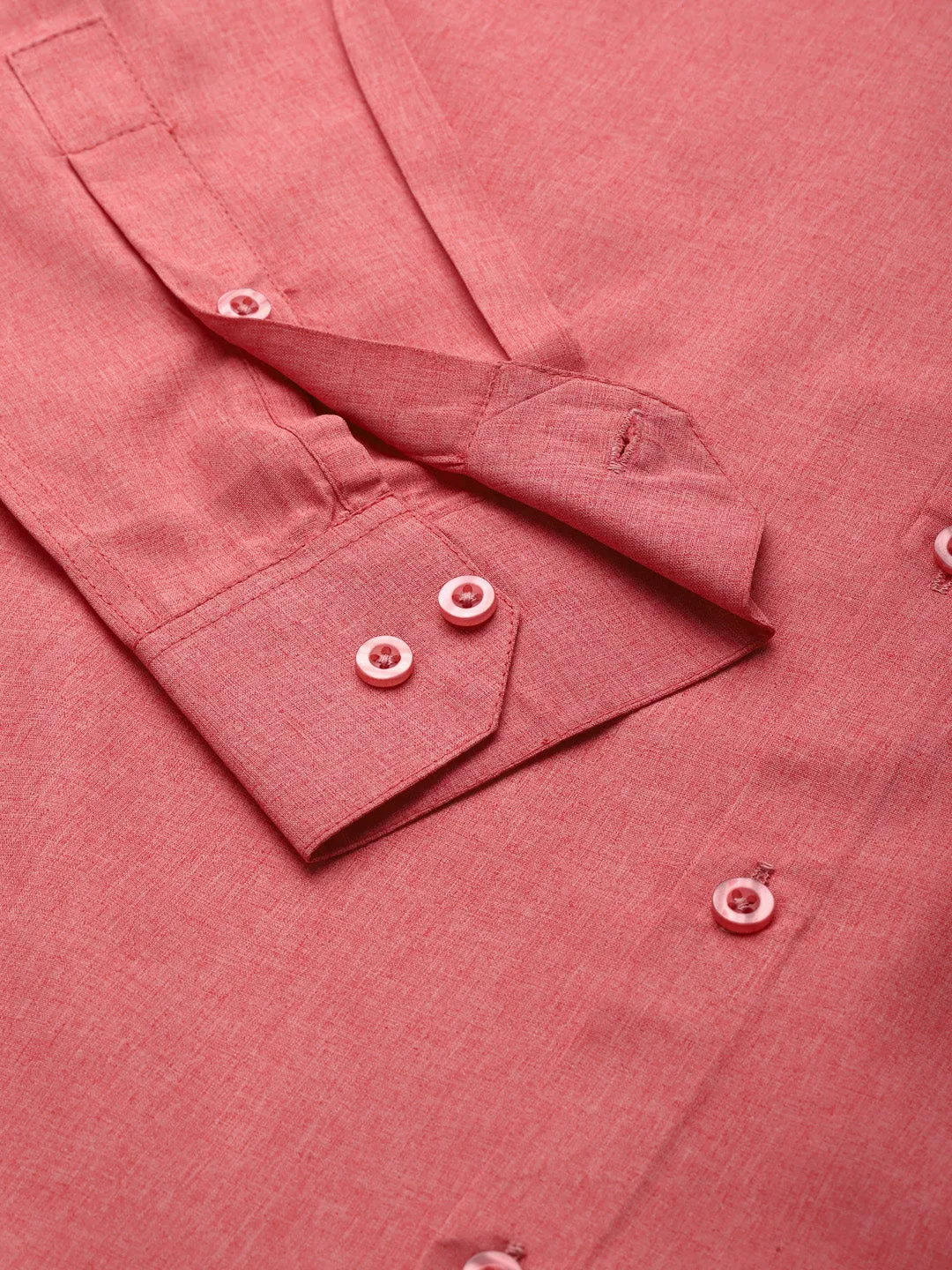 Men's Cotton Coral Formal Classic Shirt - Sojanya