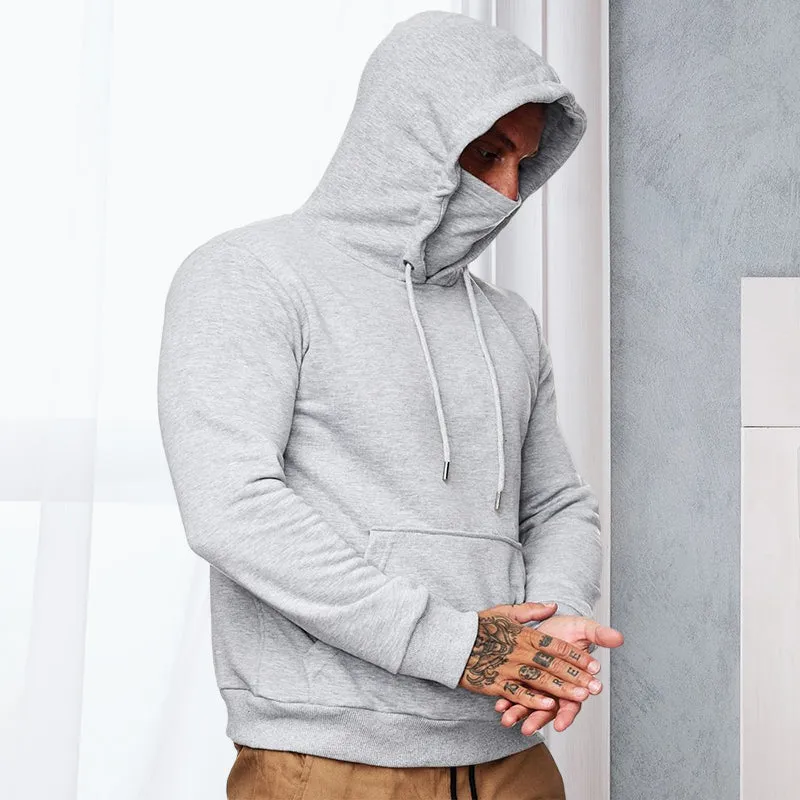 Men's Face Cover Long Sleeve Hooded