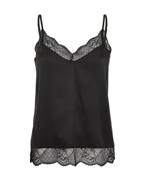 MMDitte Silk Lace Singlet Black